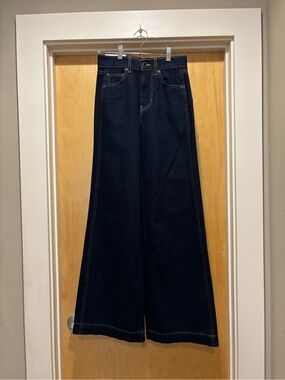 Veronica Beard Kasey Mid Rise Wide Leg Jeans NWT - Indigo Rinse - Size 23